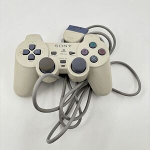Sony Playstation 1 PS1 PSOne OEM Controller White Dual Shock Analog SCPH-110